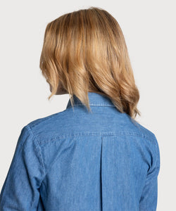 Relaxed Washed Chambray Shirt Miaki Swiss Made Womenswear