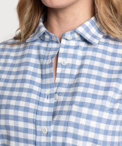 Relaxed Check Cashmere Shirt Miaki Swiss Made Womenswear