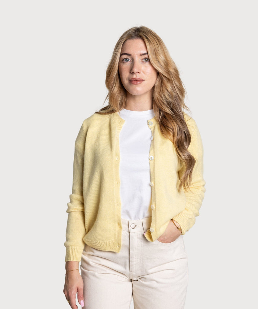 Yellow / XS Cashmere Cardigan Miaki Swiss Made Womenswear