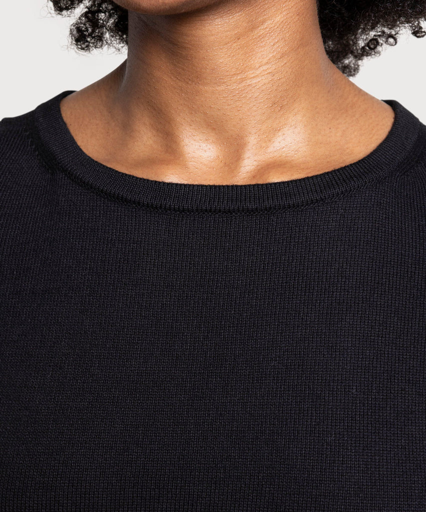 Long Knitted Short Sleeve Cotton Dress