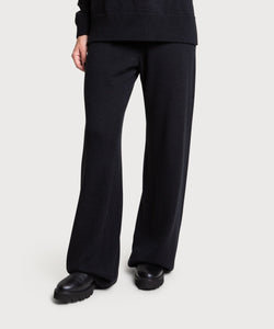Black / XS Knitted Wool Trousers Miaki Swiss Made Womenswear