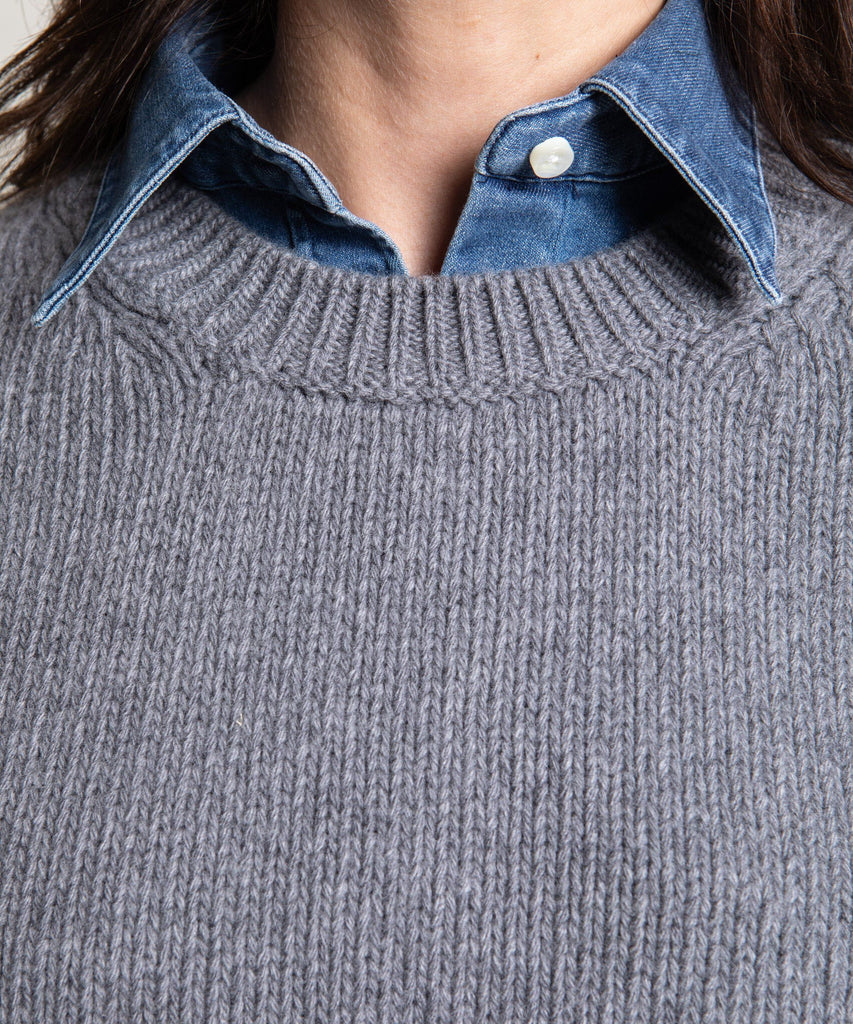 Heavy Wool Roundneck Sweater Miaki Swiss Made Womenswear
