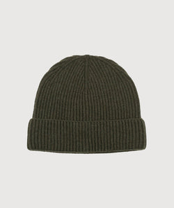 Dark Olive / One Size Cashmere Caps Miaki Swiss Made Womenswear