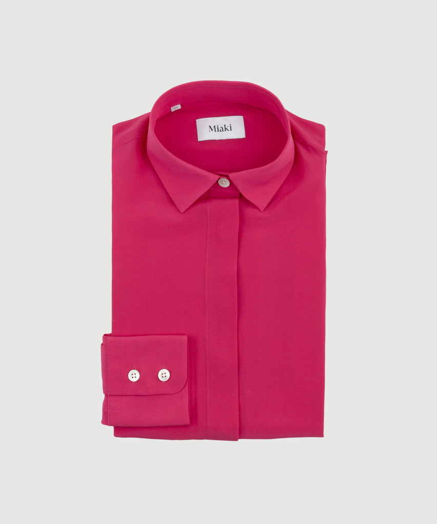 Fuchsia / 34 Silk Blouse Miaki Swiss Made Womenswear