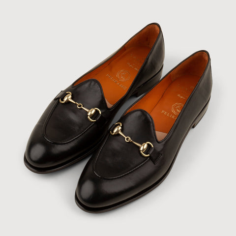 Black / 36 Horsebit Loafer Miaki Swiss Made Womenswear