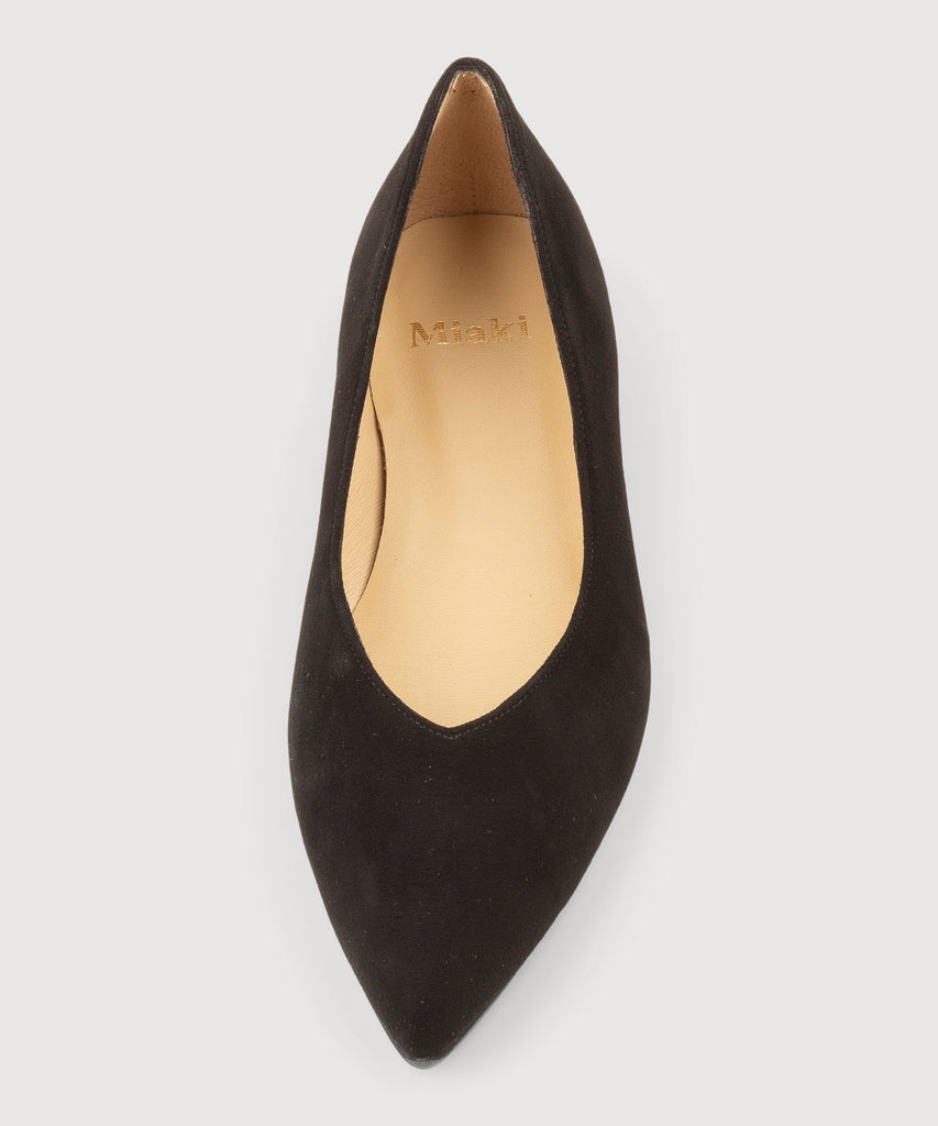 Suede Flat Slippers Miaki Swiss Made Womenswear