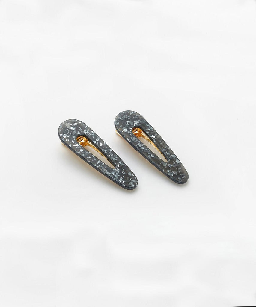 Black Glitter Clip Set Miaki Swiss Made Womenswear