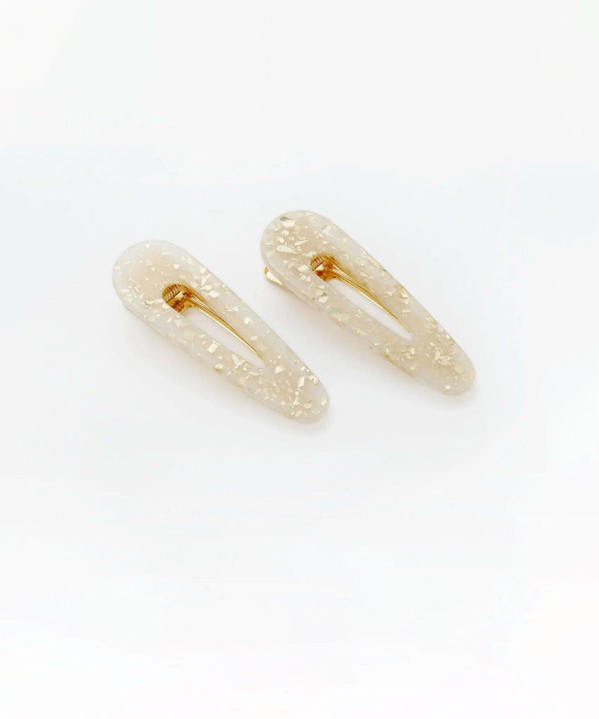 Gold Glitter Clip Set Miaki Swiss Made Womenswear