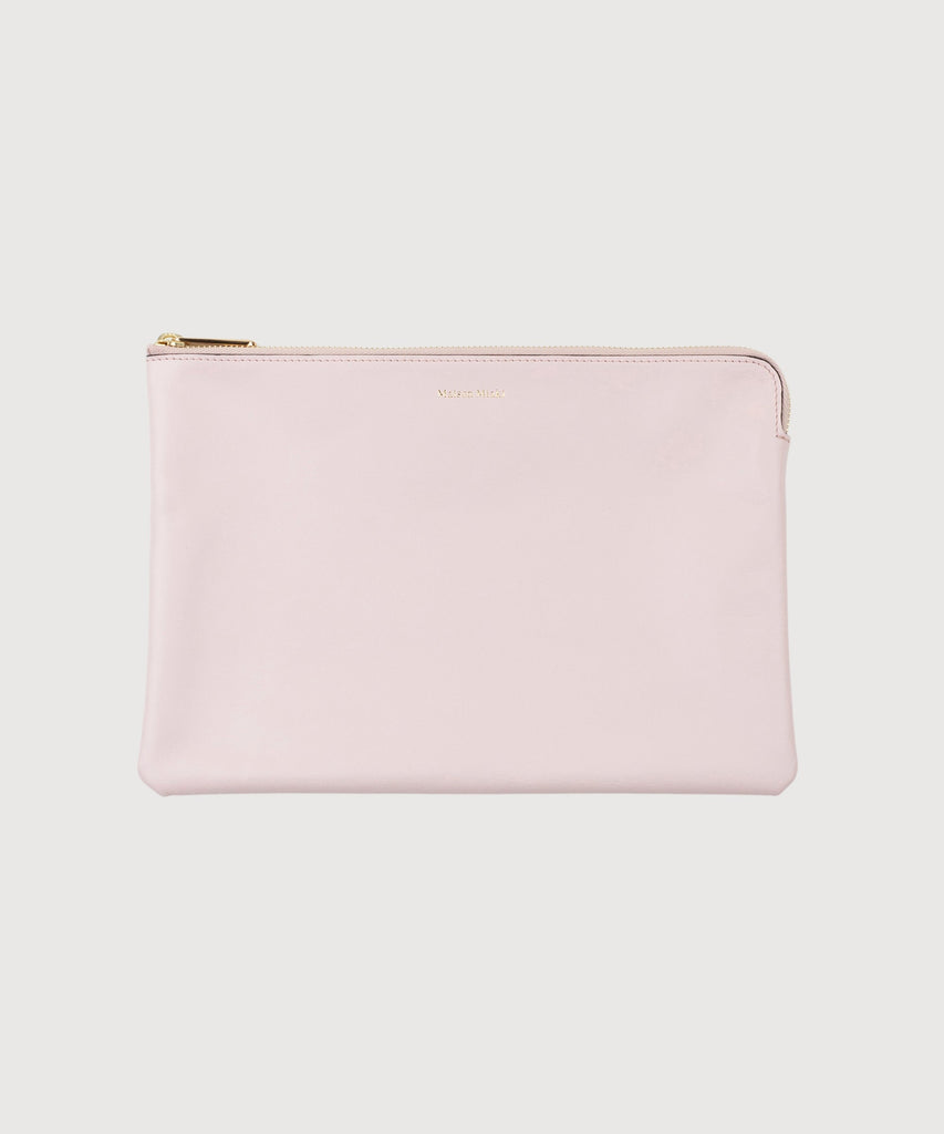 Rose Large Leather Pouch Miaki Swiss Made Womenswear