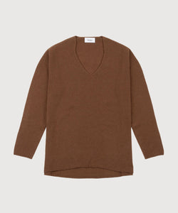 Brown / S Light Cashmere Sweater Miaki Swiss Made Womenswear
