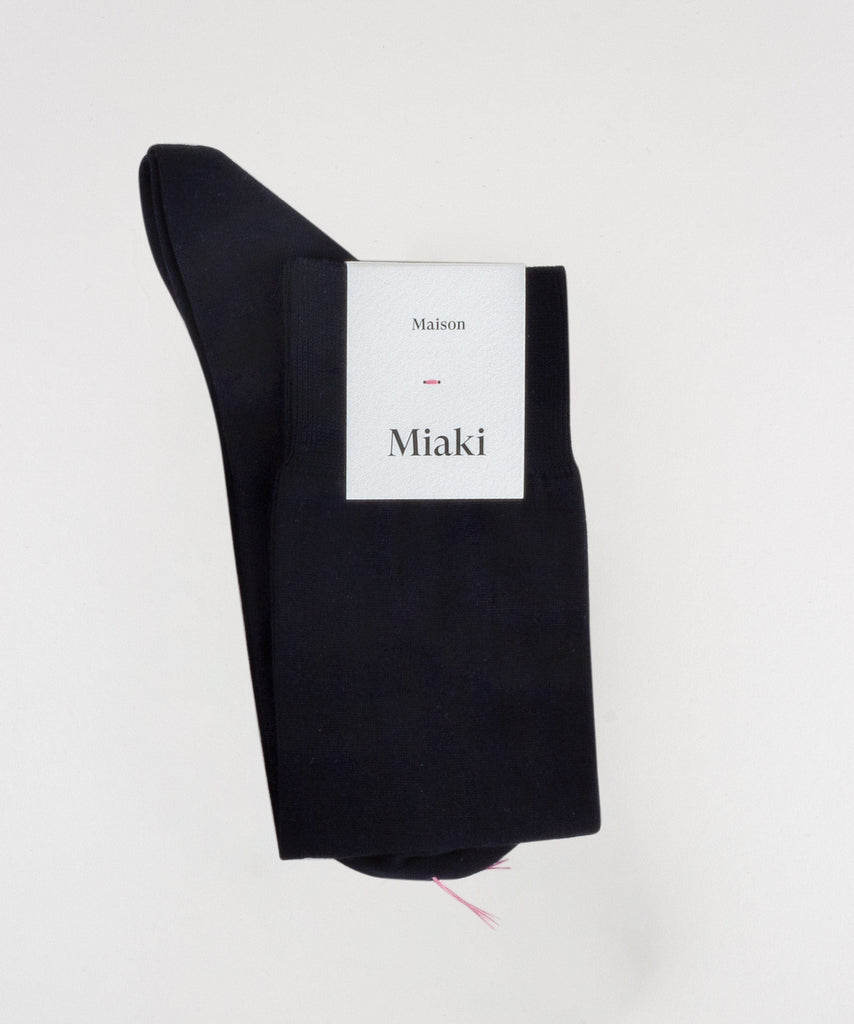 Navy / S Long Cotton Socks Miaki Swiss Made Womenswear