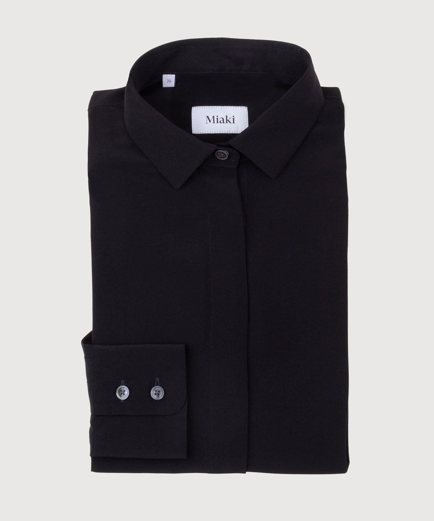 Black / 34 Silk Blouse Miaki Swiss Made Womenswear