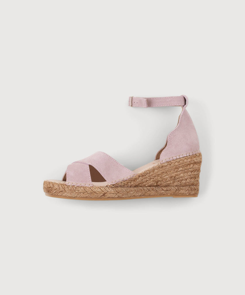 Tea Rose / 36 Strap Wedge Espadrille Miaki Swiss Made Womenswear