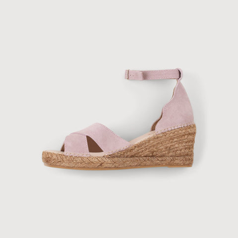 Tea Rose / 36 Strap Wedge Espadrille Miaki Swiss Made Womenswear