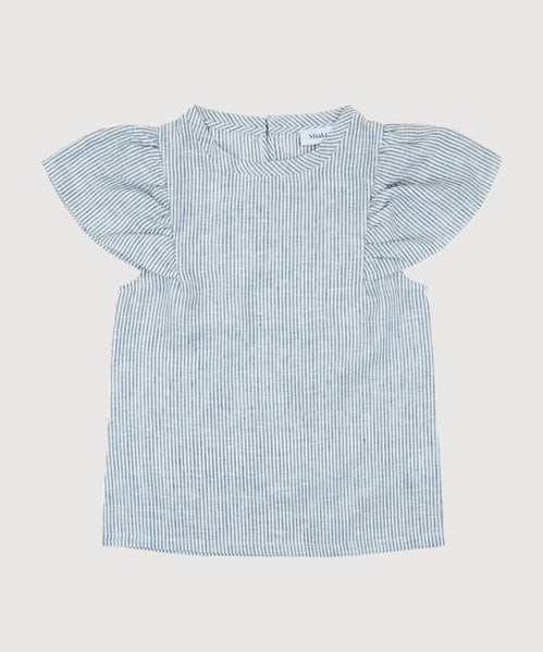 Butterfly Linen Stripe Top