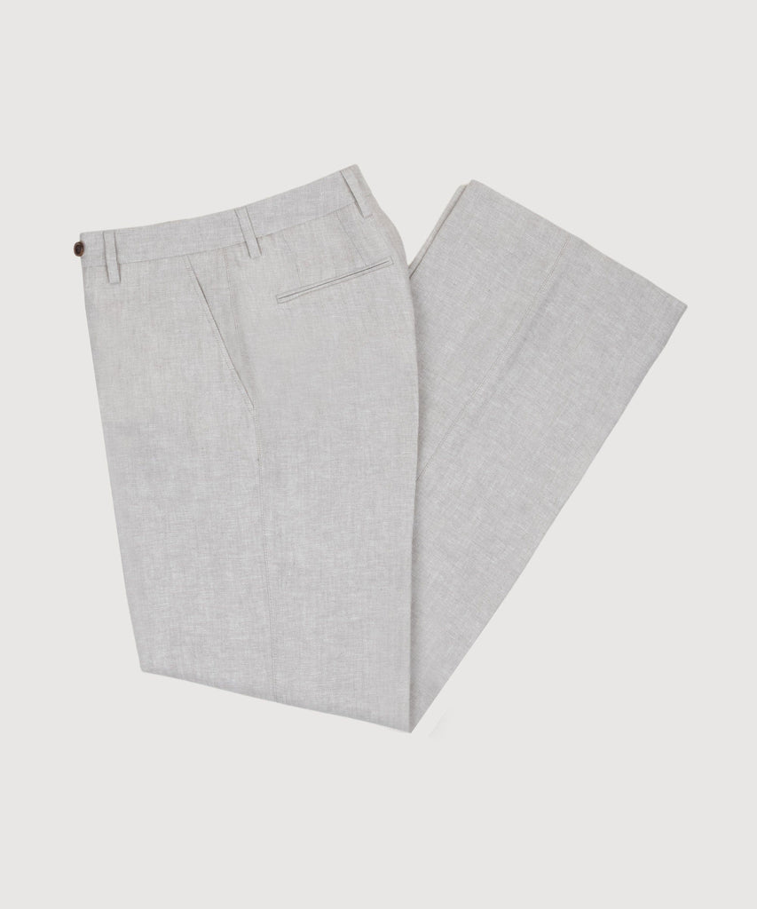 Wide Leg Linen Twill Trousers