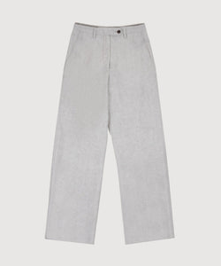 Wide Leg Linen Twill Trousers