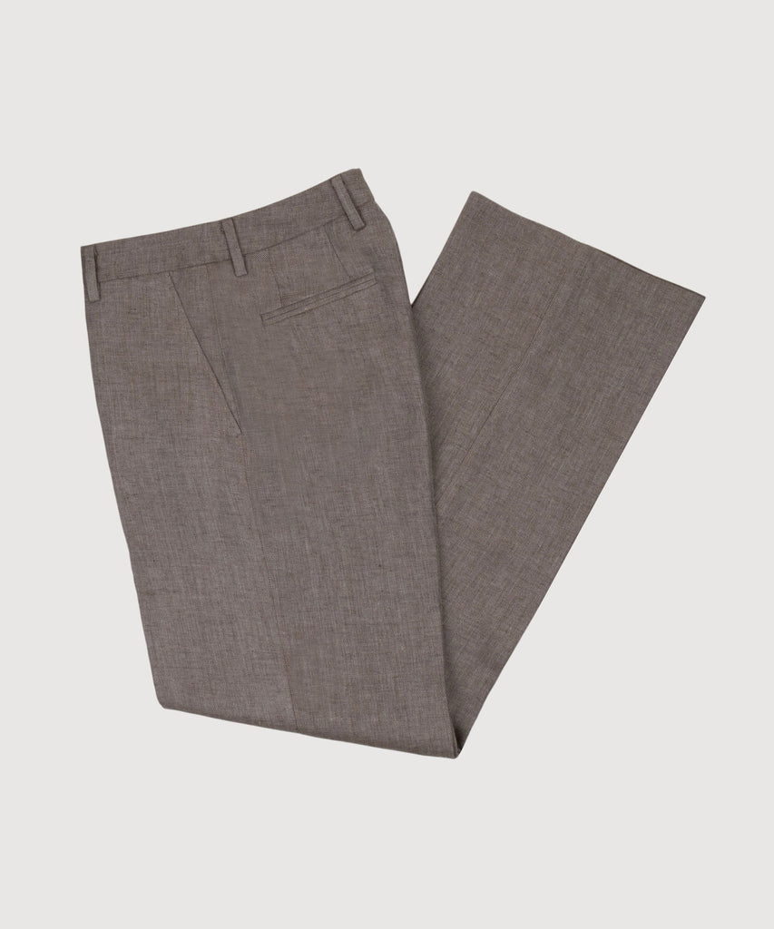 Wide Leg Linen Twill Trousers