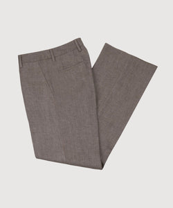 Wide Leg Linen Twill Trousers