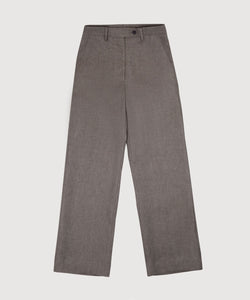 Wide Leg Linen Twill Trousers