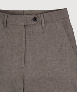 Wide Leg Linen Twill Trousers