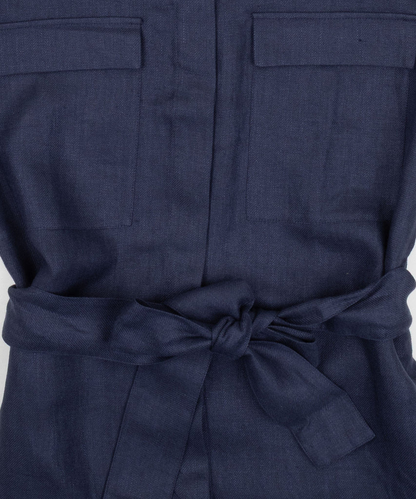 Long Short Sleeve Linen Shirt Dress