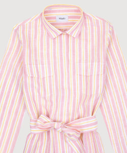 Striped Linen Shirt Dress
