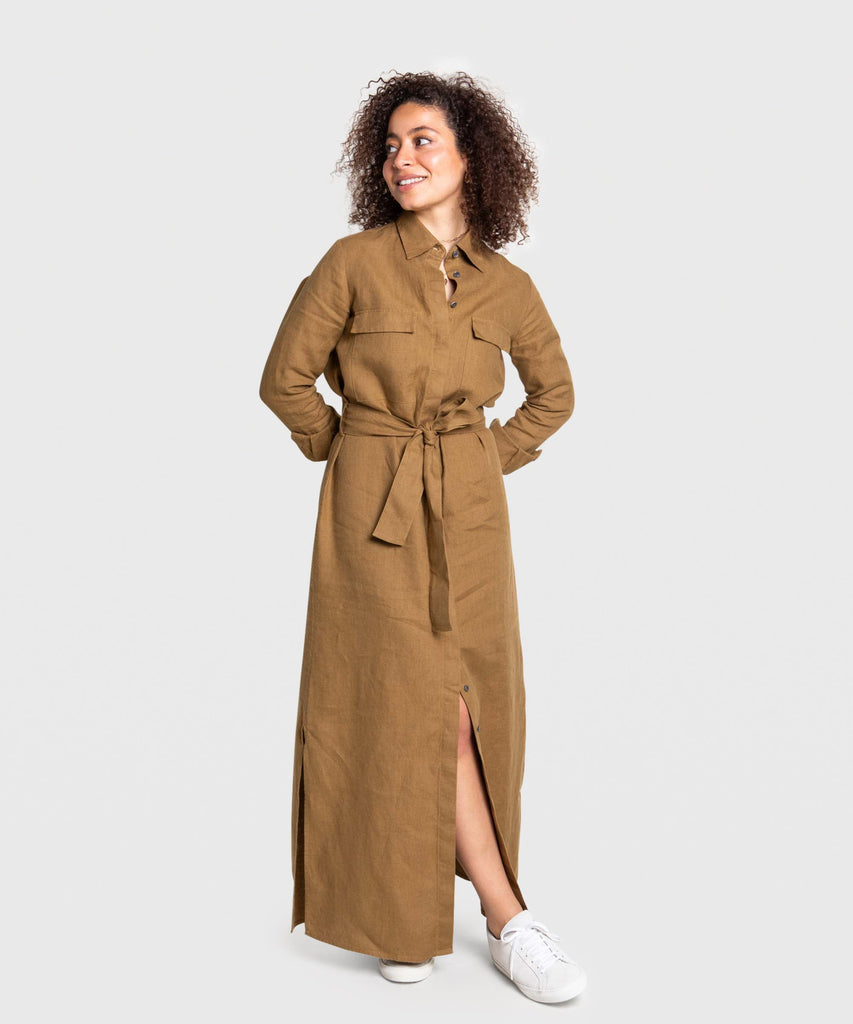 Oversized Linen Shirt Dress