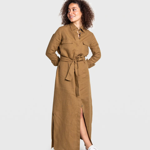 Oversized Linen Shirt Dress