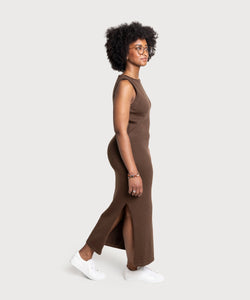 Long Knitted Sleeveless Dress