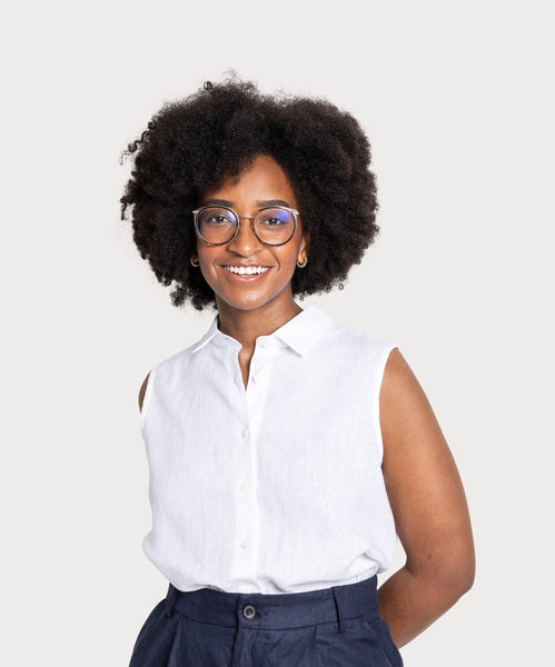 Sleeveless Linen Shirt