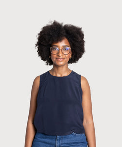 Sleeveless Silk Top