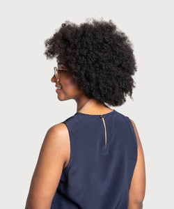 Sleeveless Silk Top