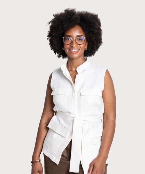 Sleeveless Safari Shirt