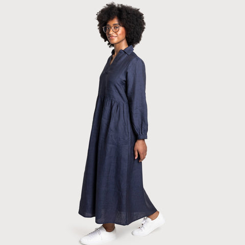Relaxed Long Linen Dress