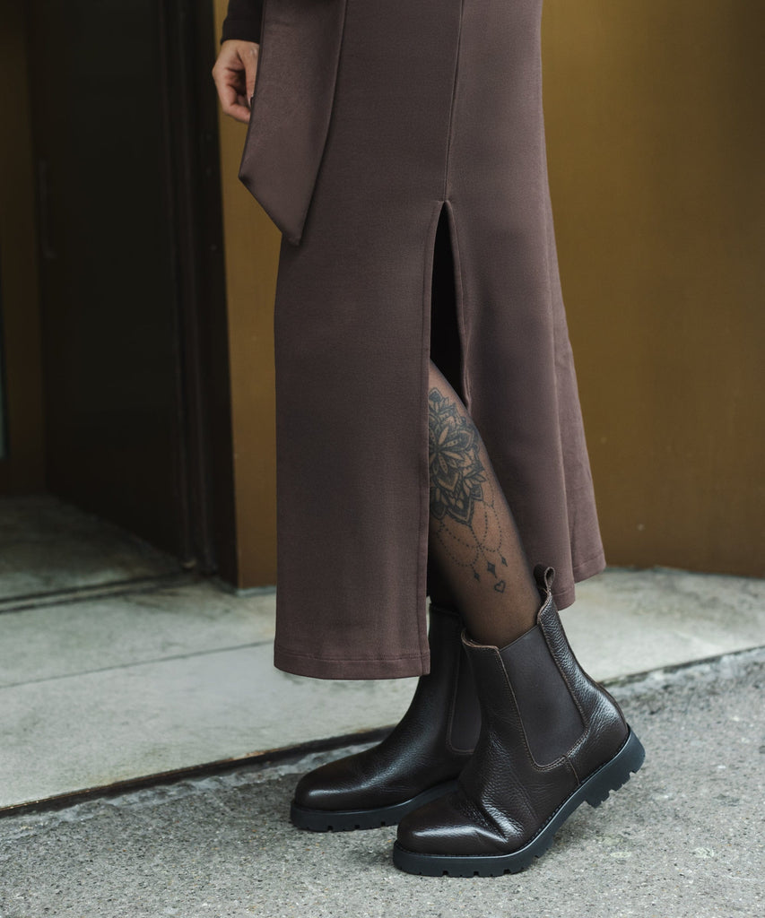 Long Sleeve Jersey Knot Dress Miaki Swiss Made Womenswear