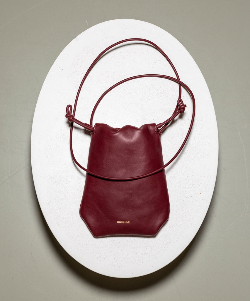 Bordeaux / One Size Soft Crossbody Leather Bag Miaki Swiss Made Womenswear