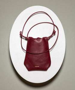 Bordeaux / One Size Soft Crossbody Leather Bag Miaki Swiss Made Womenswear