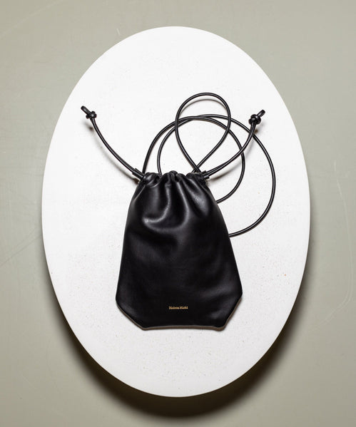 Black / One Size Soft Crossbody Leather Bag Miaki Swiss Made Womenswear