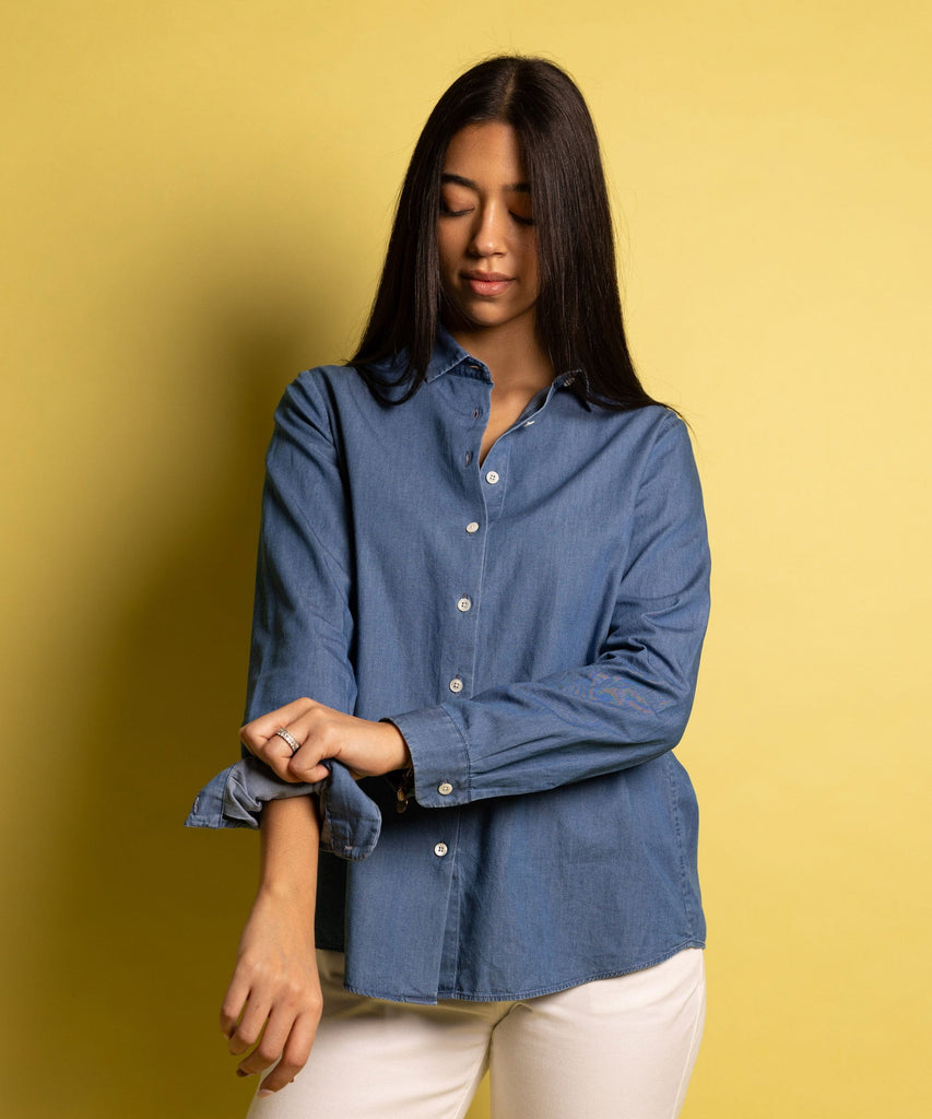 Relaxed Light Jeans Shirt Miaki Swiss Made Womenswear