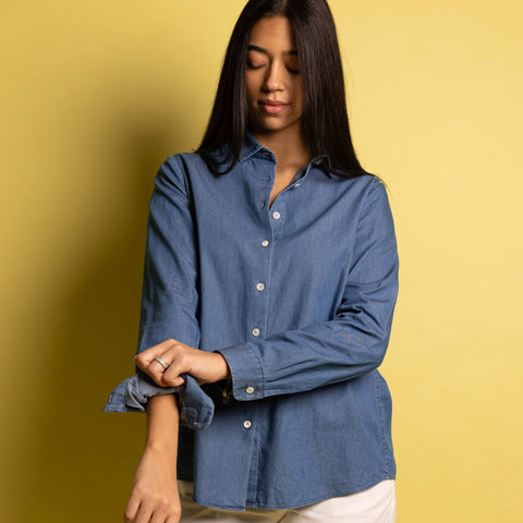 Relaxed Light Jeans Shirt Miaki Swiss Made Womenswear