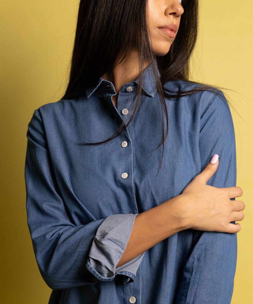 Relaxed Light Jeans Shirt Miaki Swiss Made Womenswear