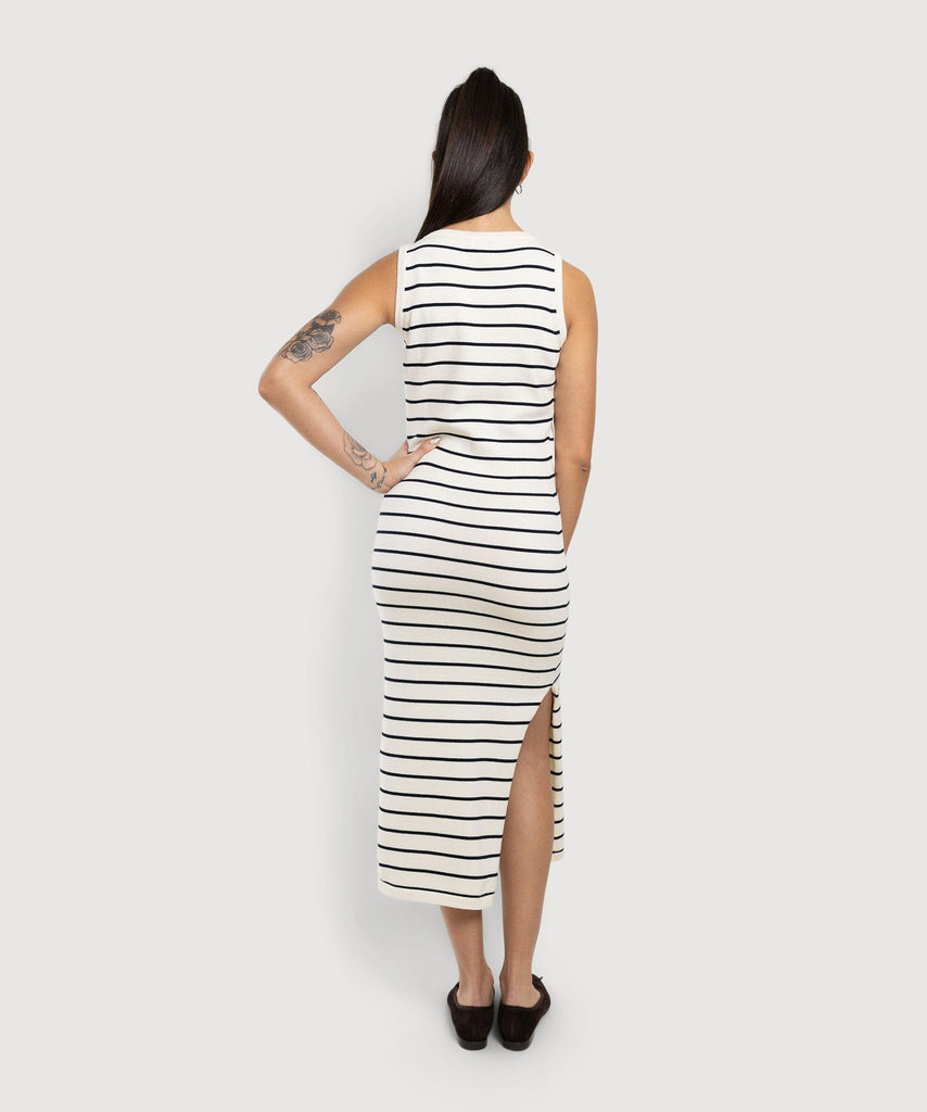 Long Knitted Sleeveless Dress Miaki Swiss Made Womenswear