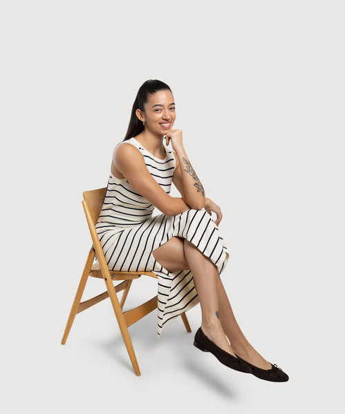 Long Knitted Sleeveless Dress Miaki Swiss Made Womenswear