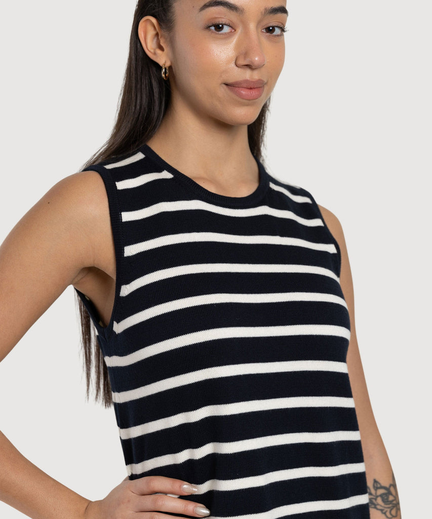 Short Knitted Cotton Dress Miaki Swiss Made Womenswear