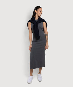 Long Knitted Sleeveless Dress Miaki Swiss Made Womenswear