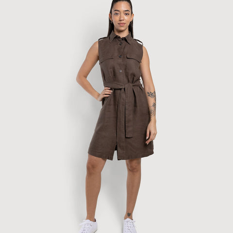 Brown / 34 Safari Dress Miaki Swiss Made Womenswear