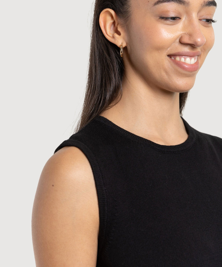 Short Knitted Cotton Dress Miaki Swiss Made Womenswear