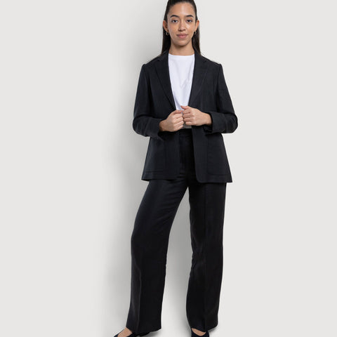 Relaxed Linen Blazer Miaki Swiss Made Womenswear