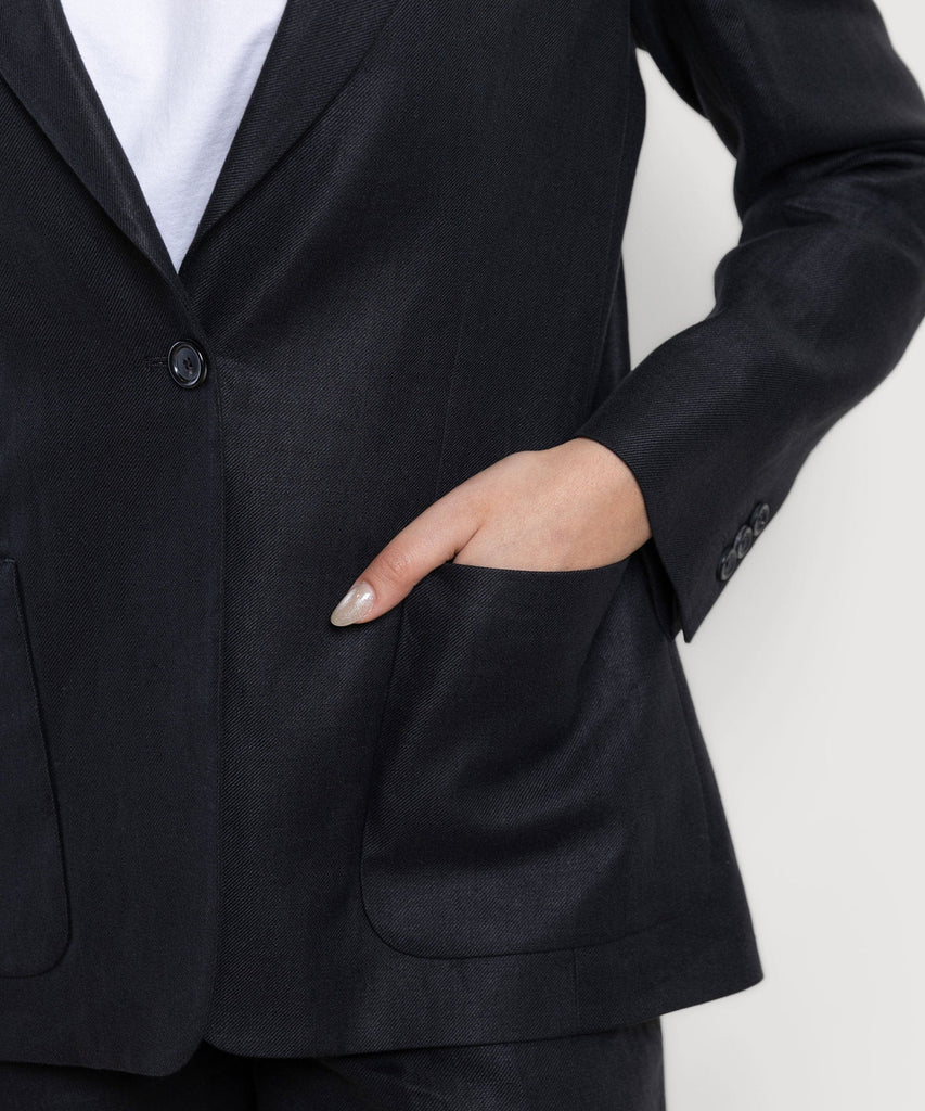 Relaxed Linen Blazer Miaki Swiss Made Womenswear